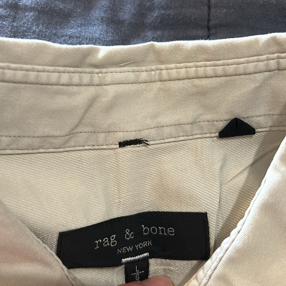 Rag & Bone Long Sleeve Button Down Short, Size L,… - image 2